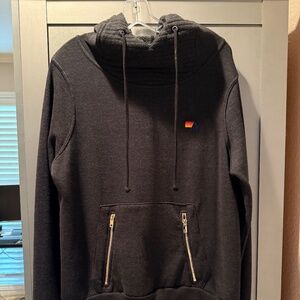 Aviator Nation Ninja Pullover Hoodie Charcoal Size M